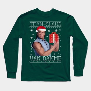 Jean Claus Van Damme Christmas Knit Long Sleeve T-Shirt